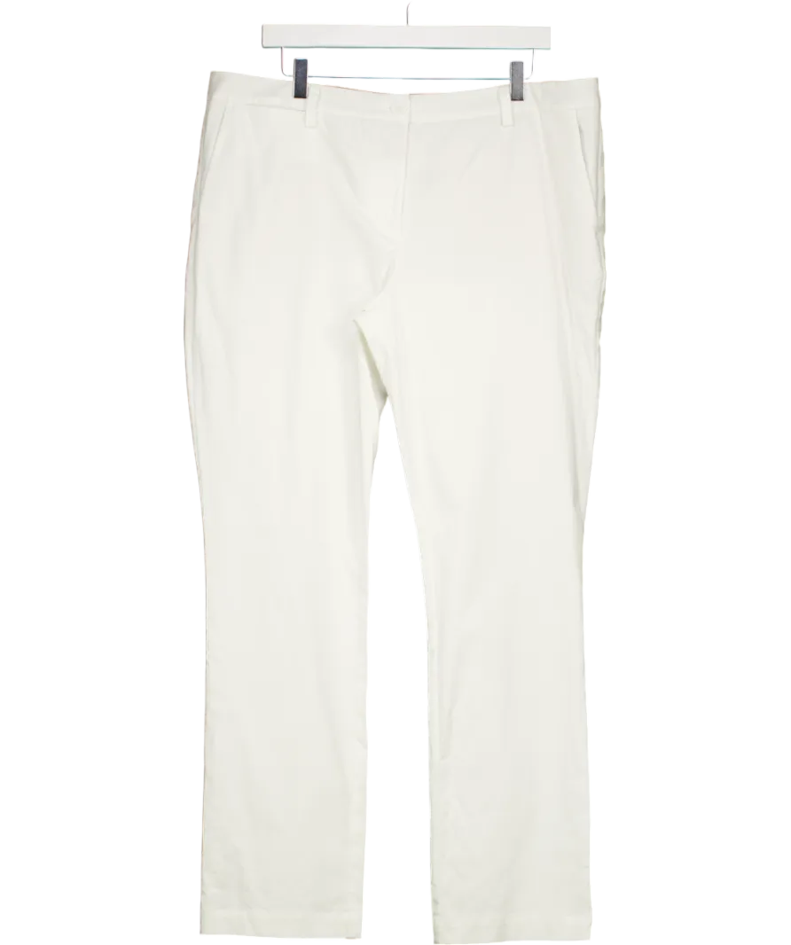 BODEN White Fine Cord Tapered Trousers UK 18