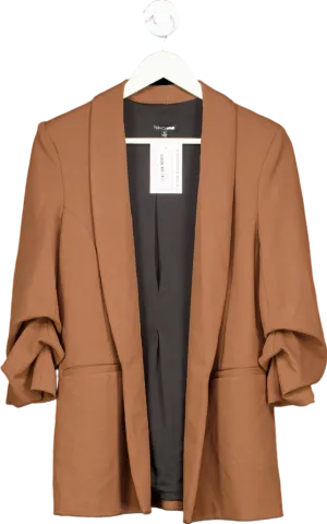 Fashion Nova Brown Open Blazer Jacket S