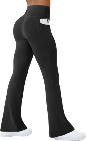 Flare Leggings for Women High Waist Tummy Control Yoga Pants with Wide Leg