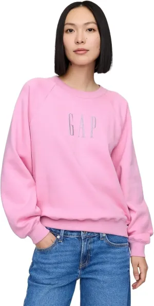 GAP Women's Logo Raglan Crewneck Sweatshirt