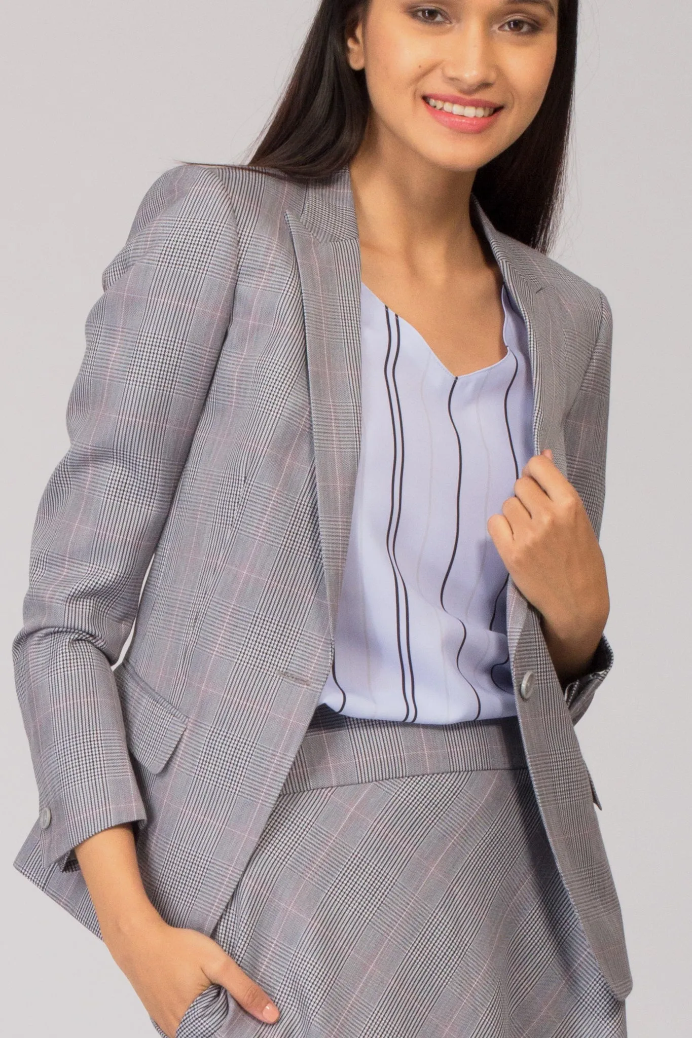 Glen Plaid Formal Blazer