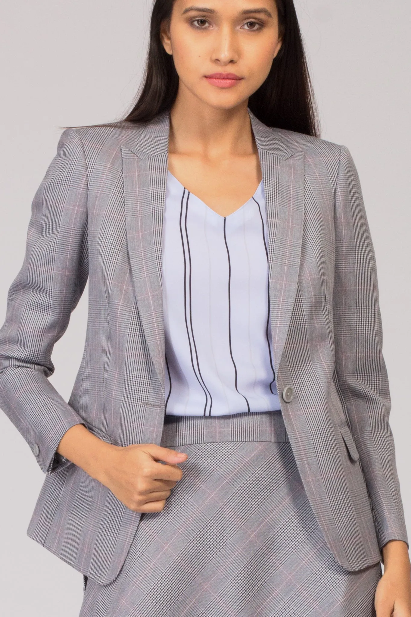 Glen Plaid Formal Blazer