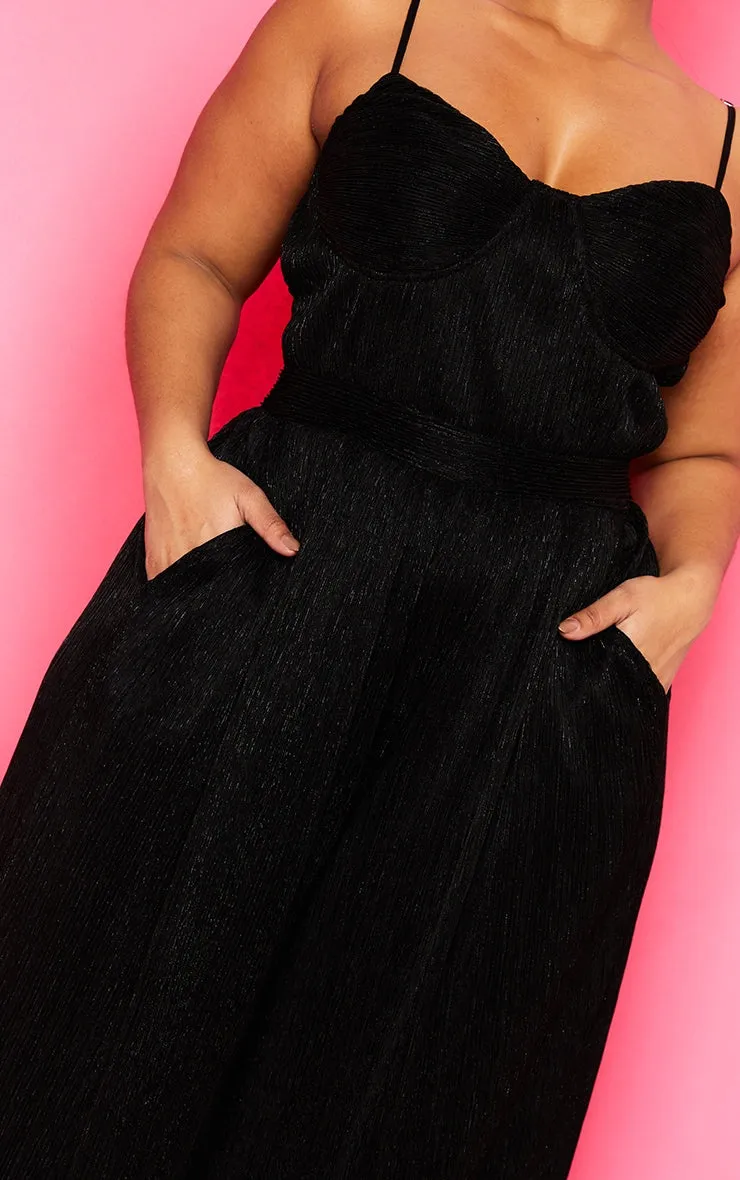 glitter wide-leg jumpsuit - US 24