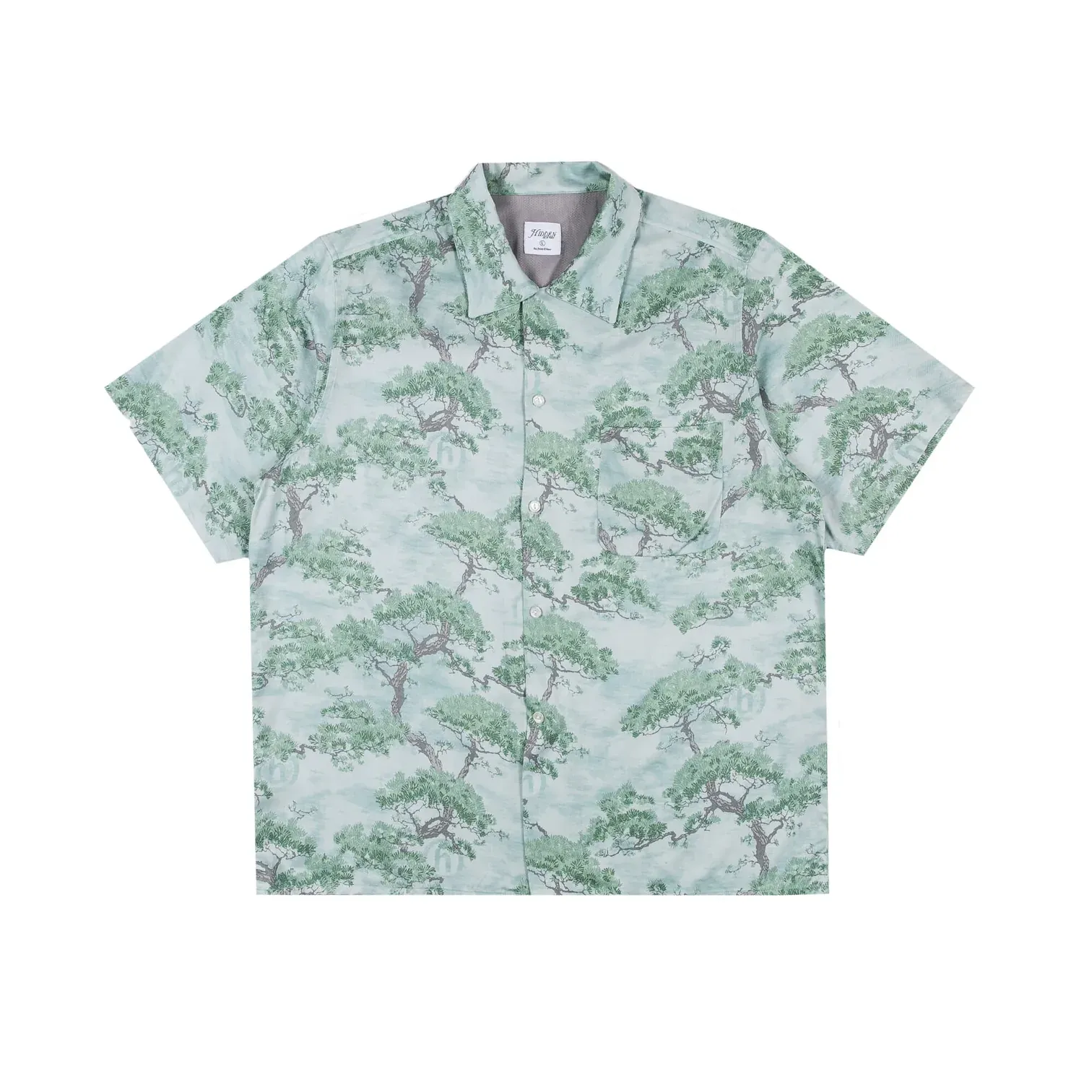 Hidden Bonsai Green Button Up Shirt