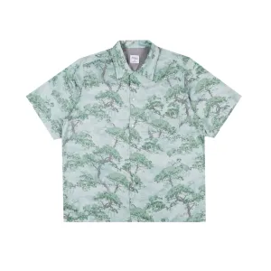 Hidden Bonsai Green Button Up Shirt