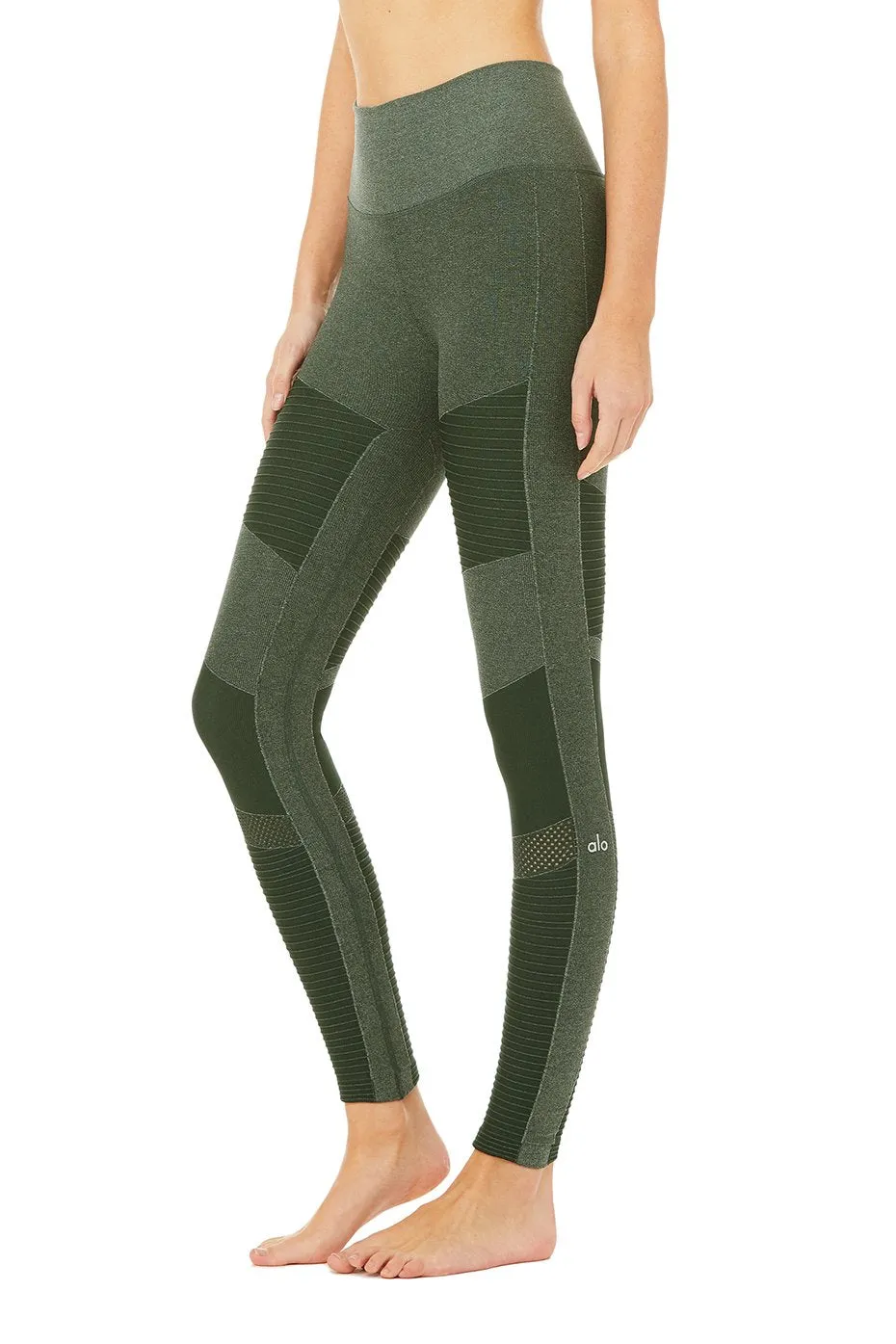 High-Waist Seamless Moto Legging