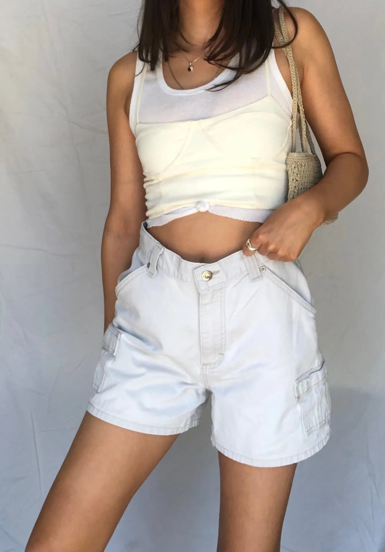 Lee Khaki Cargo Shorts | 27”