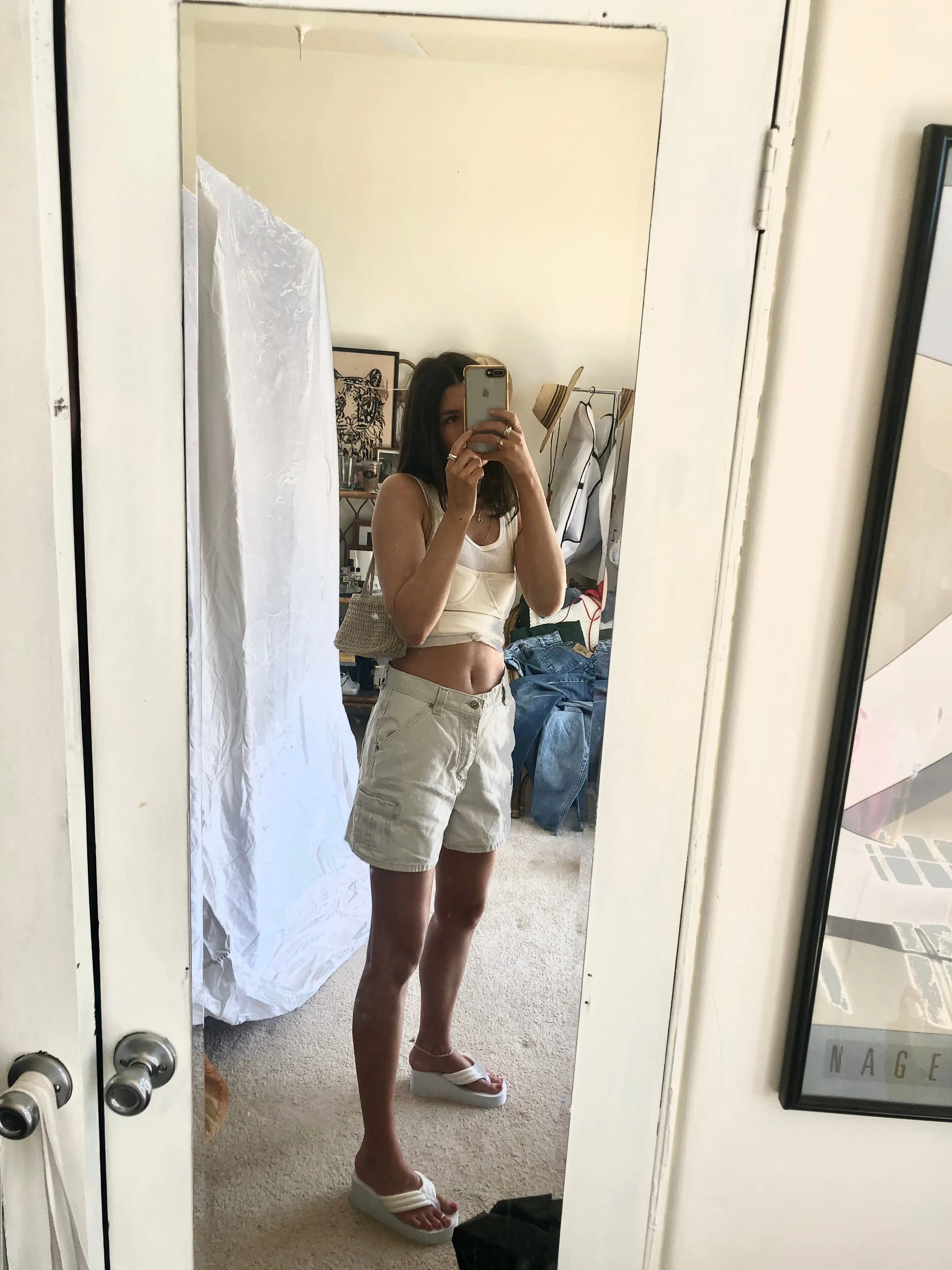 Lee Khaki Cargo Shorts | 27”