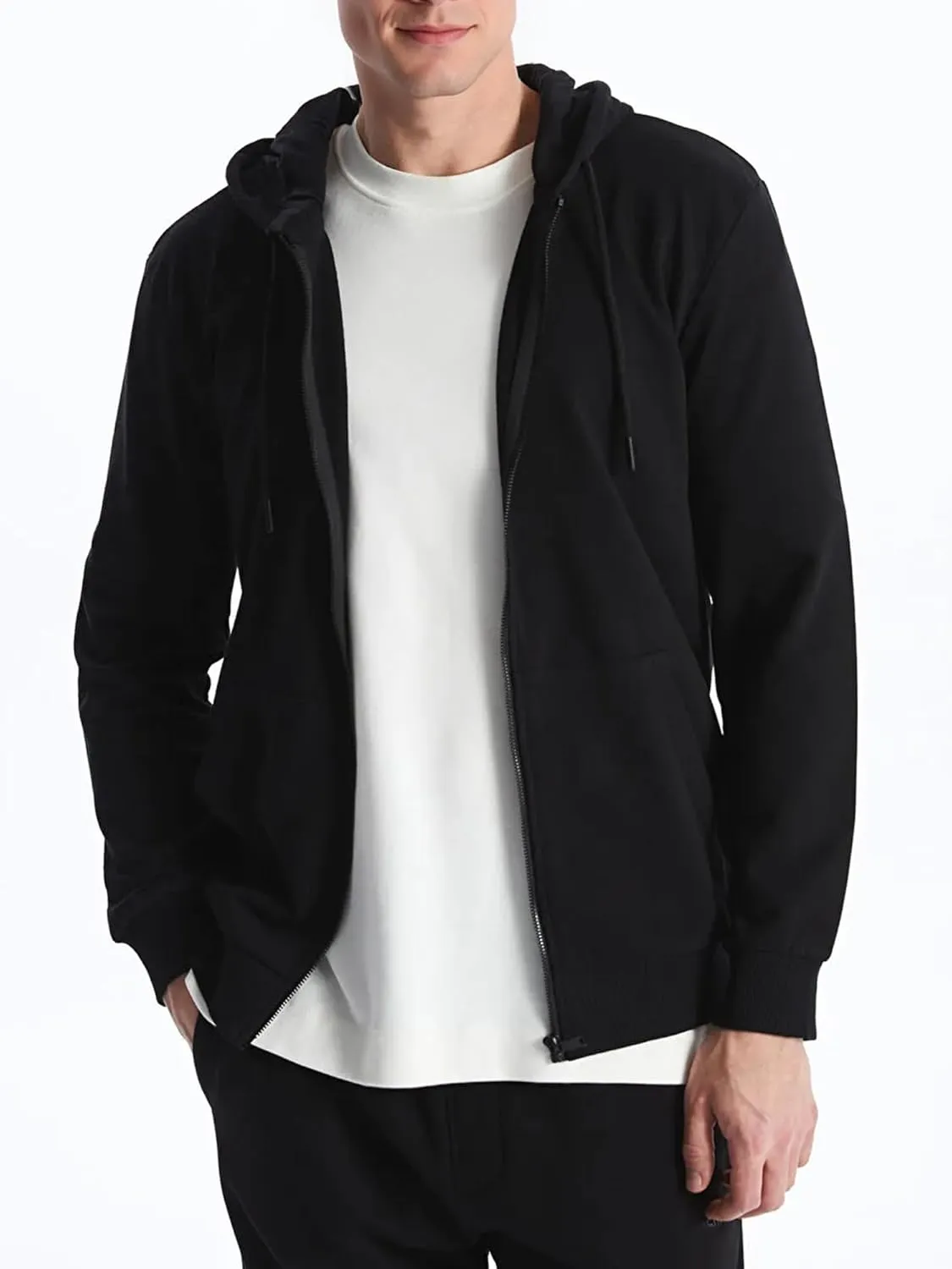 Men's Full Zip Hoodie Fleece Long Sleeve Hooded Sweatshirt Pullover Men Lightweight Athletic Hoodies