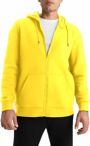 Men's Full Zip Hoodie Fleece Long Sleeve Hooded Sweatshirt Pullover Men Lightweight Athletic Hoodies