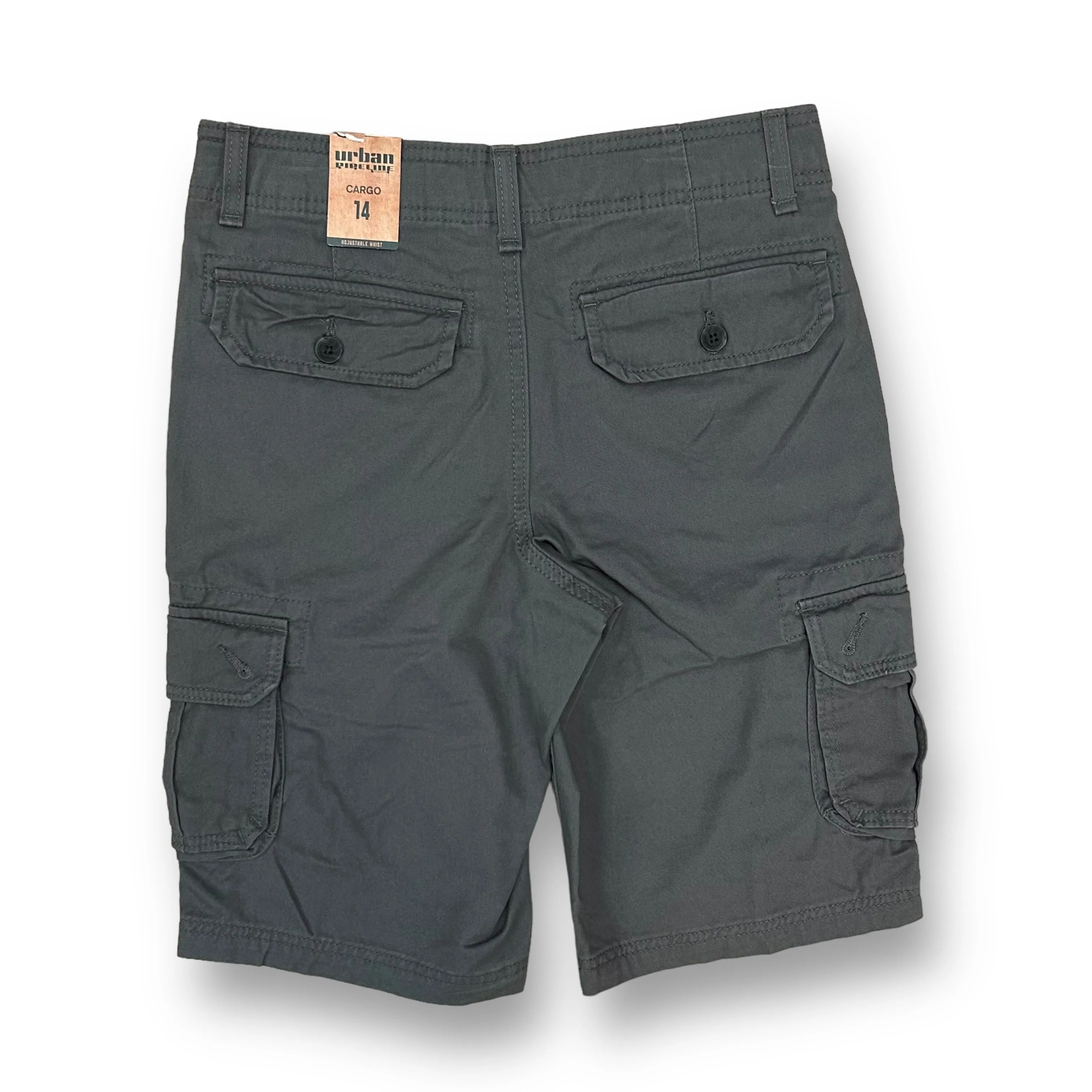NEW! Boys Urban Pipeline Size 14 Gray Cargo Shorts
