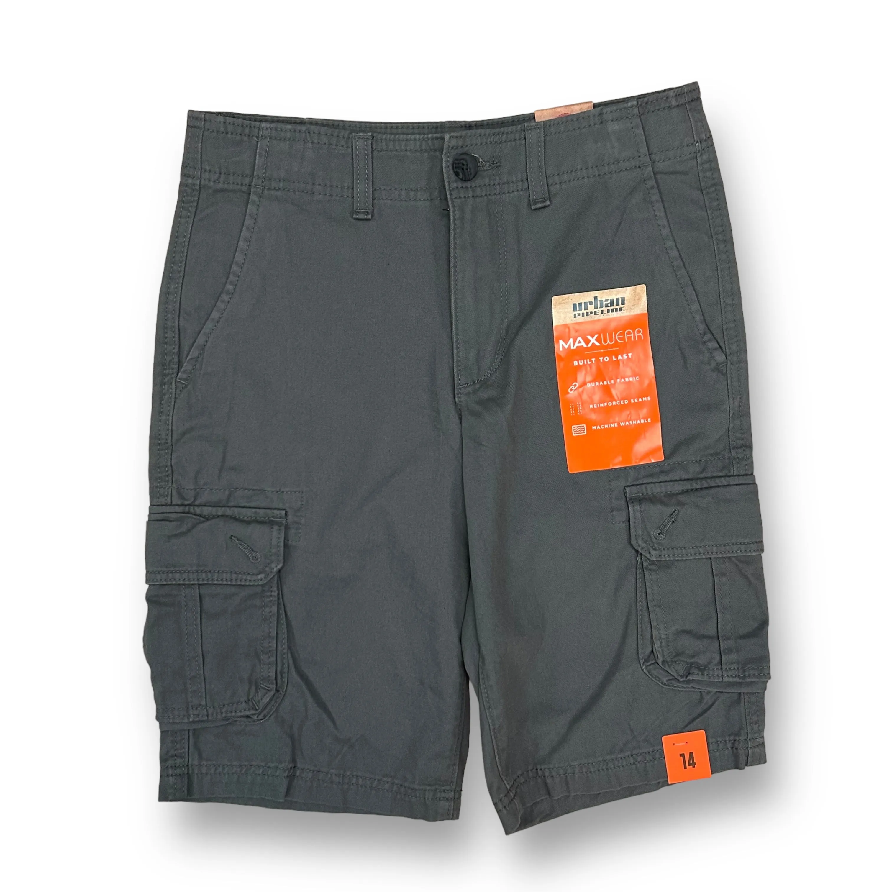 NEW! Boys Urban Pipeline Size 14 Gray Cargo Shorts