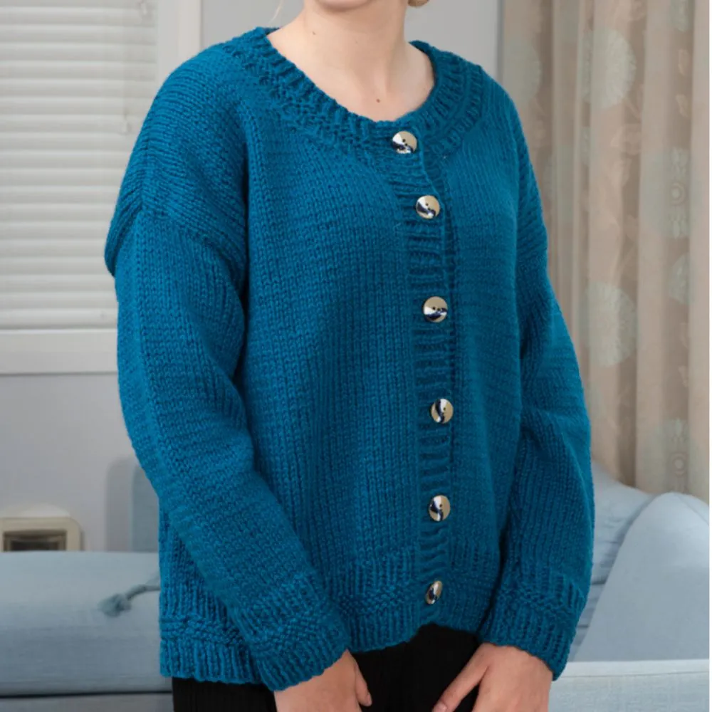 Oversized Cardigan Knitting Pattern (N1570)