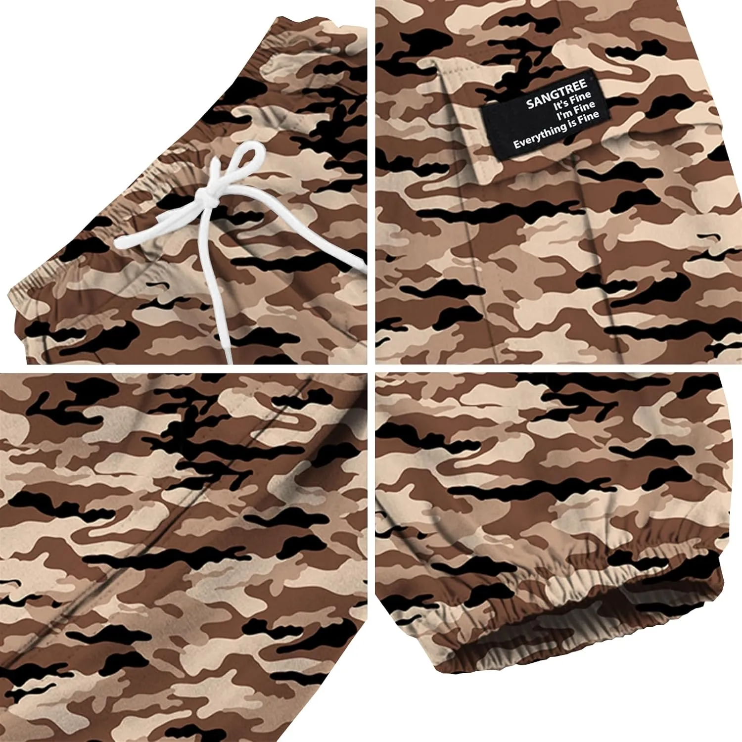 SANGTREE Boy's & Men's Cargo Jogger Pants, 3 Years - Men XXL