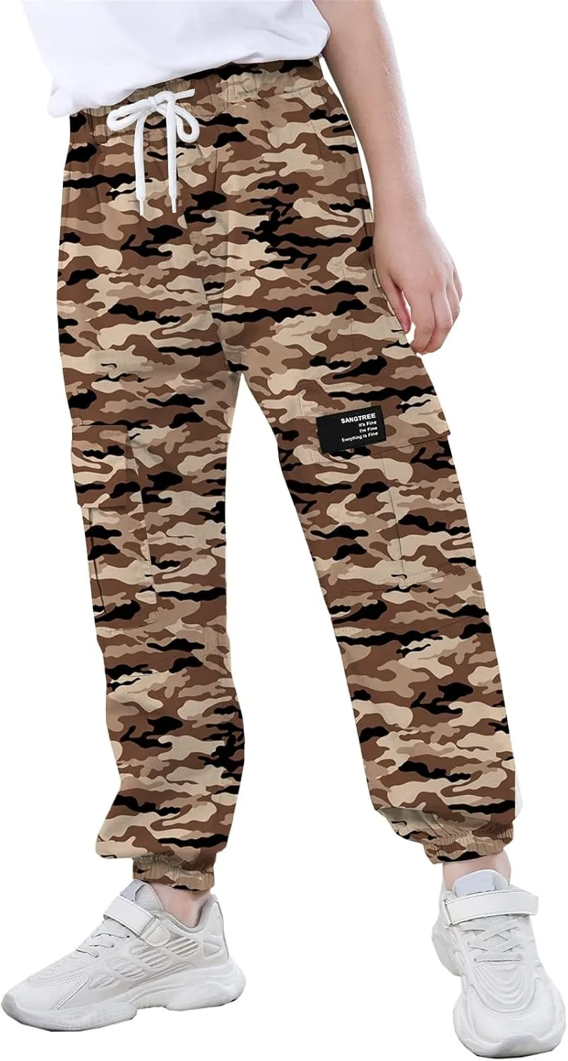SANGTREE Boy's & Men's Cargo Jogger Pants, 3 Years - Men XXL