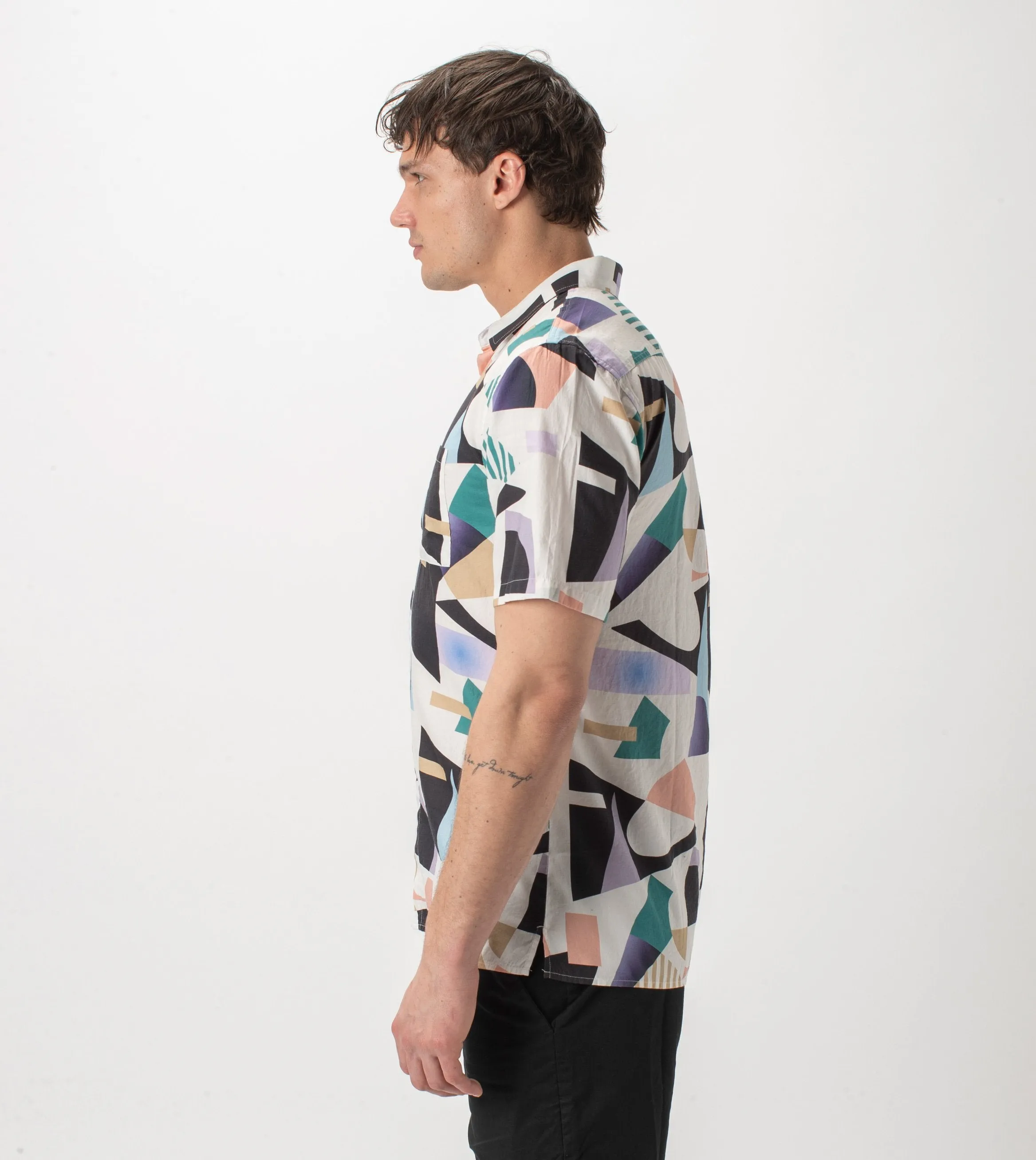 Shapeshifter SS Shirt Milk/Teal