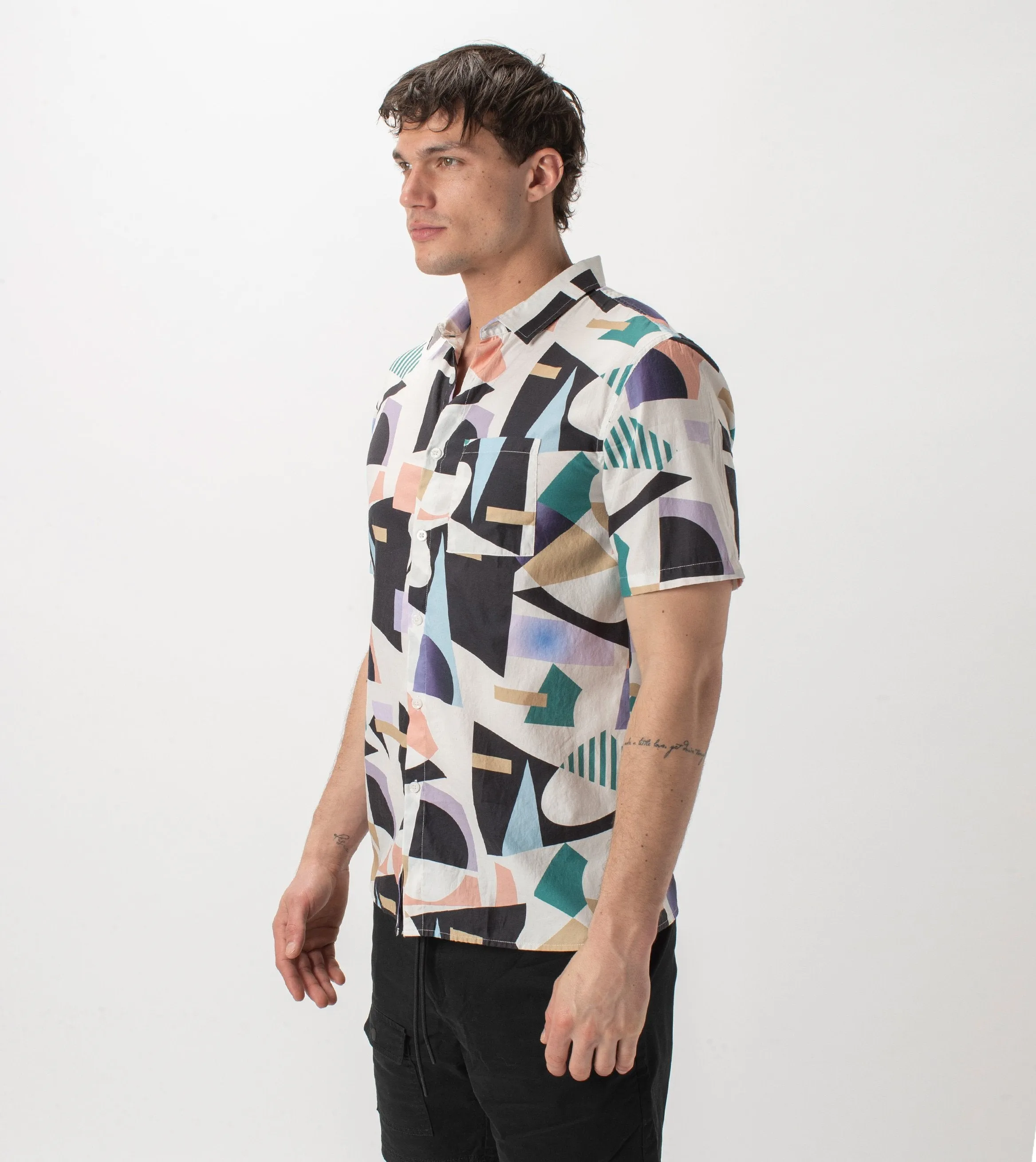 Shapeshifter SS Shirt Milk/Teal