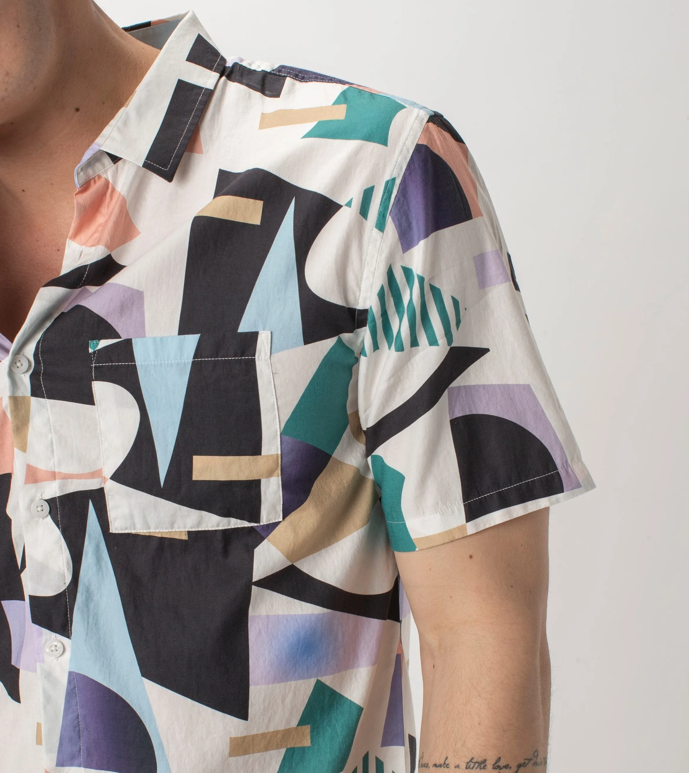 Shapeshifter SS Shirt Milk/Teal