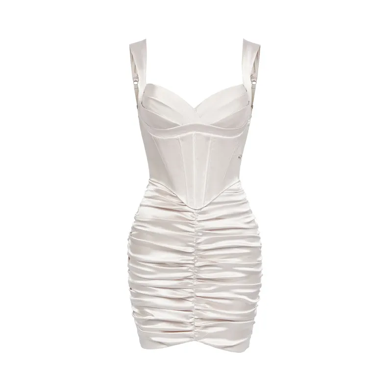 Siena Corset Halter Wrap Mini Dress