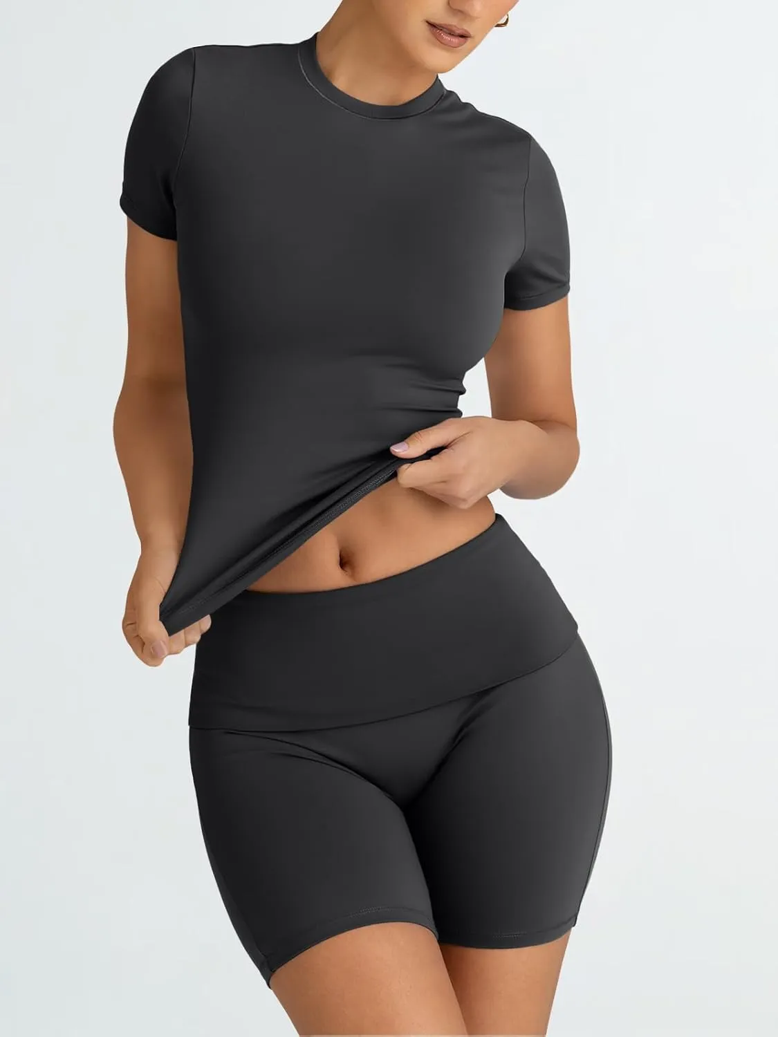 Trendy Queen Womens 2 Piece Workout Sets Short Matching Lounge Sets Summer Clothes Going Out Gym Outfits