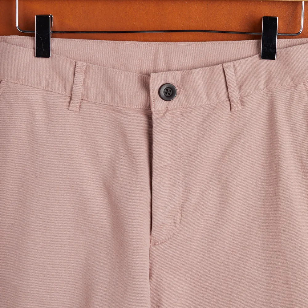 Twill Relaxed Tapered Trousers - Rose
