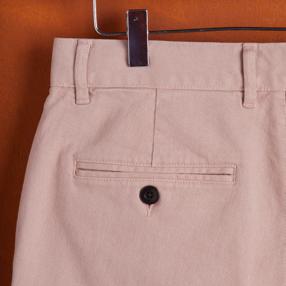 Twill Relaxed Tapered Trousers - Rose