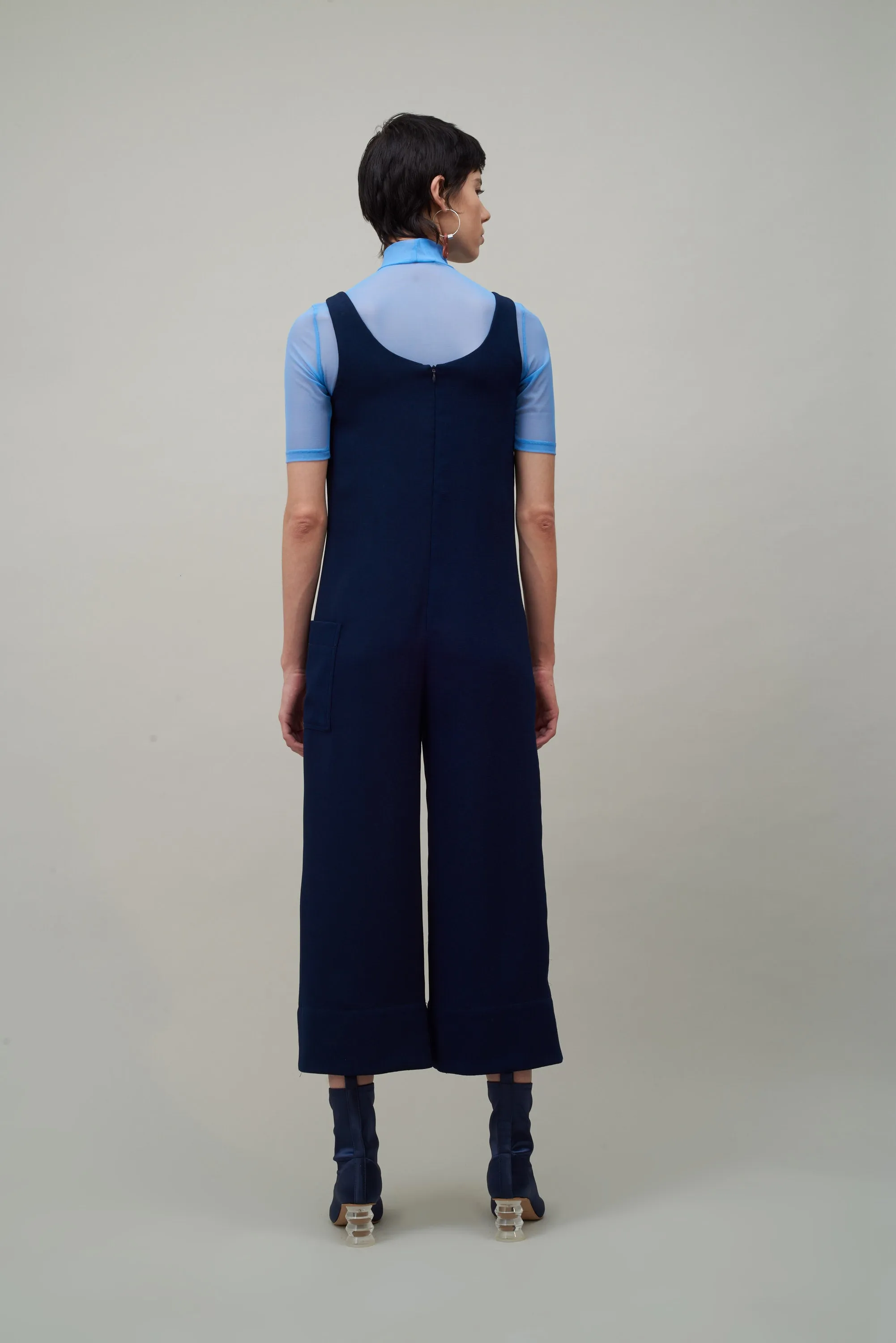 WIDE LEG JUMPSUIT - NAVY