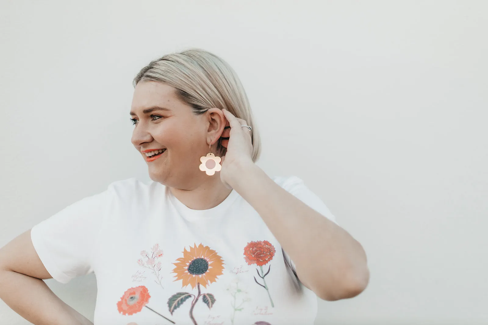 With Love Womens Floral Tee